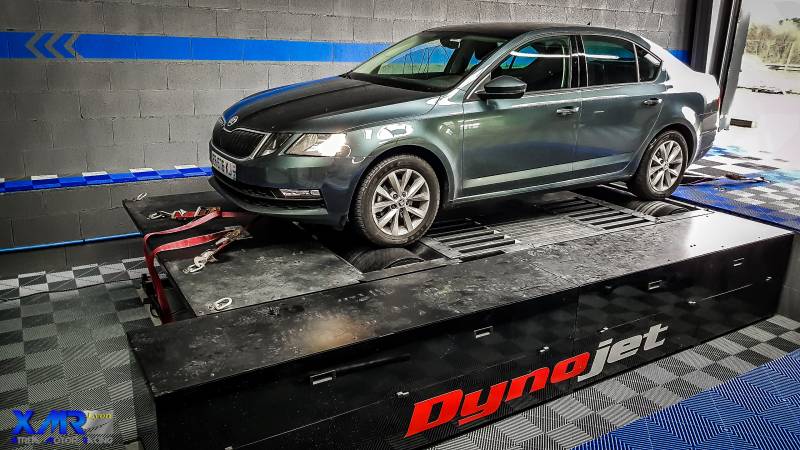 Vue avant de la SKODA OCTAVIA 1.6 TDI après reprogrammation chez XTREM MOTOR RACING à SAINT-JEAN-DE-BOURNAY.